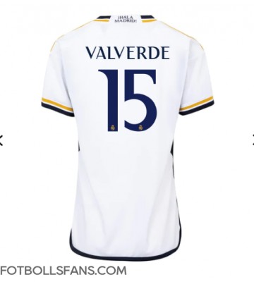 Real Madrid Federico Valverde #15 Replika Hemmatröja Damer 2023-24 Kortärmad